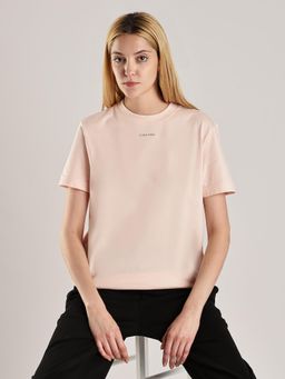 Calvin Klein - Solid Regular-Fit Cotton T-shirt Pink