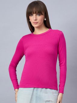 98 Degree North - Women Stretchable Cotton T-shirt Pink