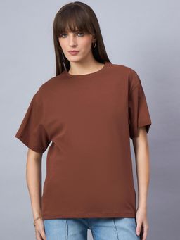 98 Degree North - Women Half Sleeve T-shirt Rust