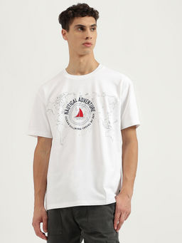 United Colors of Benetton - Men White Boxy Fit Round Neck Printed T-Shirt