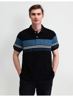 U.S. Polo Assn. Denim Co. - Men Black Stripes Polo T-Shirt