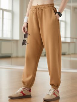 Bewakoof - Women's Camel Brown Super Loose Fit Joggers