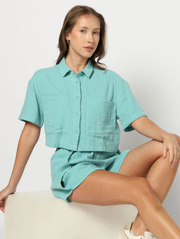 GAP - Womens Spread Collar Loose Fit Shirt