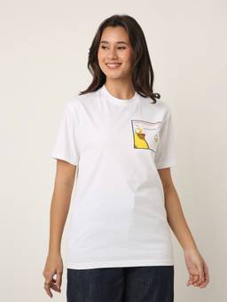 BLNK - Relaxed Fit: Graphic Print T-Shirt White