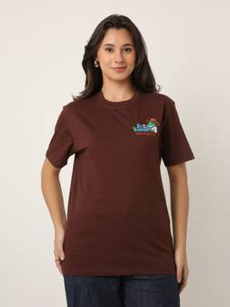 BLNK - Relaxed Fit: Graphic Print T-Shirt Brown