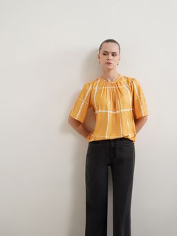 FABLE STREET - Checkered Top - Yellow