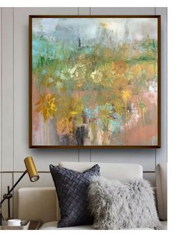 The Art House - Green Abstract Painting Wall Art