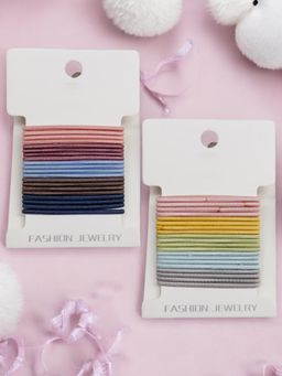 OOMPH - Combo Of 48 Small Nylon Rubber Band - Ponytail Holder