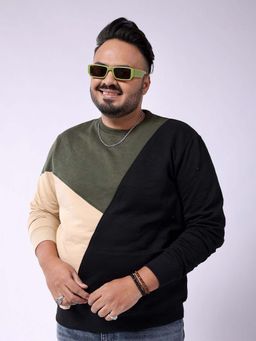 Hardsoda - Men Multi-Color Crew Neck Typography Sweatshirt