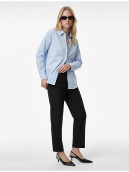 Koton - Womens Solid Blue Shirt