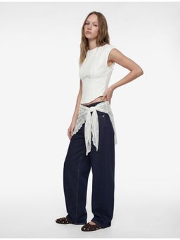 Koton - Womens White Solid Top