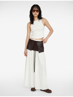 Koton - Womens Off White Crew Neck Tank Top