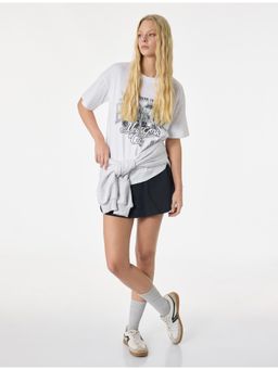 Koton - Womens White Oversize T-Shirt
