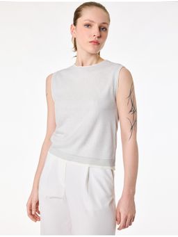 Koton - Womens Grey Sleeveless Knit Tank Top