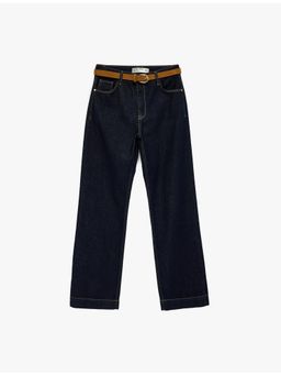 Koton - Womens Navy Blue Straight Jeans