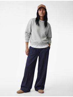 Koton - Womens Navy Blue Stripes Pant