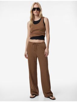 Koton - Womens Brown Stripes Pant
