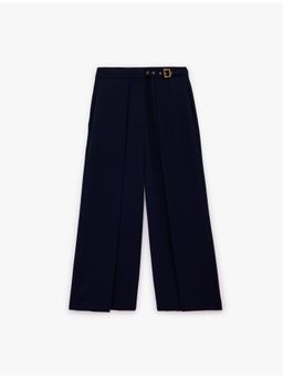 Koton - Womens Navy Blue Wide Leg Pant