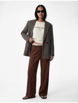 Koton - Womens Brown Wide Leg Trouser