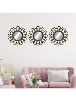 HomeTown - Mirage Round Decorative Mirrors Dia in Gold (Set of 3)