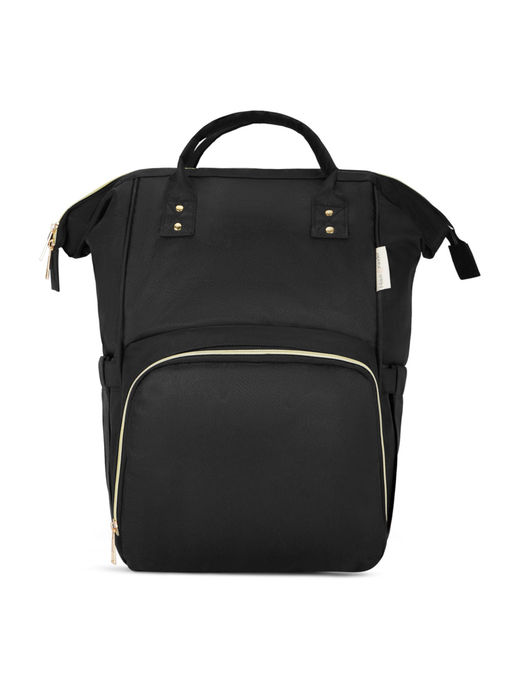 Haus & Kinder Black Chic Diaper Bag for New Parents (Capacity - 20L)
