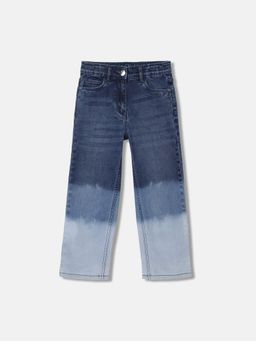ELLE - Kids Girls Blue Solid Straight Fit Mid-Rise Jeans