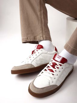 Rare Rabbit - Rocco Red and White Sneakers