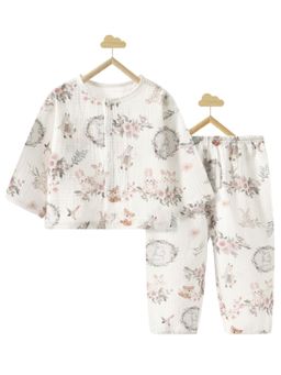 Little Surprise Box - Woodland Bunny Organic Soft Muslin Cotton Kids Nightsuit