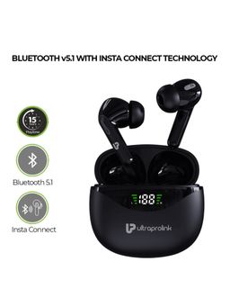 UltraProlink - UM1095 True Wireless Stereo Earphones with Touch Control|LED Display|ENC Mic|Game Mode