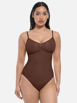Shop The Edit - Brown High Compression Bodysuit Shaper