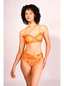 Trove Label - Orange Solar Tide Wrap Bikini Set