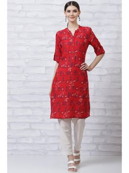 Rangriti - Red Printed Kurta
