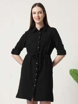 Style Quotient - Women Black Knit Dress