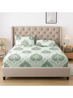 Swayam - Floral Multi-Color Double Bedsheet with 2 Pillow Cover