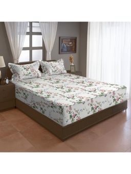 Swayam - Floral Multi-Color Double Bedsheet with 2 Pillow Cover