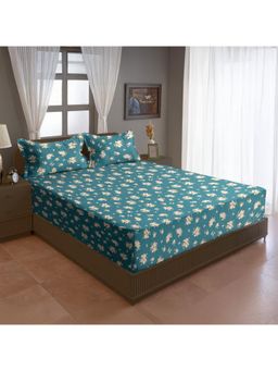 Swayam - Floral Multi-Color Double Bedsheet with 2 Pillow Cover