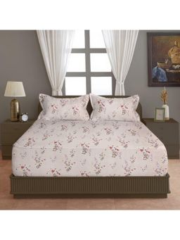 Swayam - Floral Multi-Color Double Bedsheet with 2 Pillow Cover