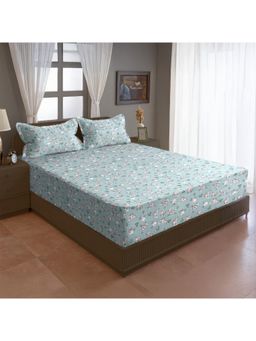 Swayam - Floral Multi-Color Double Bedsheet with 2 Pillow Cover