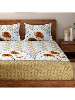 Swayam - Floral Multi-Color King Bedsheet with 2 Pillow Cover