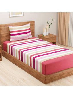 Swayam - Solid-Plain Multi-Color Single Bedsheet with Pillow Cover