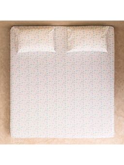 ZOOKEEPER - Sea Foam Bed sheet with 2 Pillow Cover and Shams Double