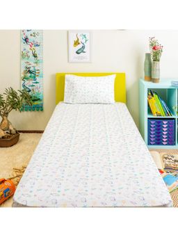 ZOOKEEPER - Sea Foam Bed sheet with 1 Pillow Cover and Shams Single-Flat