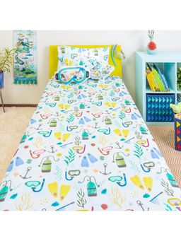 ZOOKEEPER - Sailor Goes To Sea Bed sheet with 1 Pillow Cover and Shams Single-Fitted