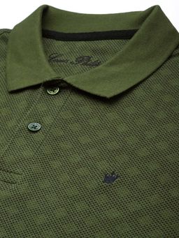 Louis Philippe - Men's Cotton Printed Regular Fit Polo T-Shirt