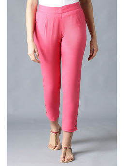 Aurelia - Pink Solid Trousers