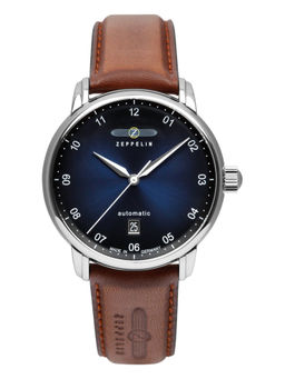Zeppelin - New Captains Line Date Analog Dial Color Blue Mens Watch-86523