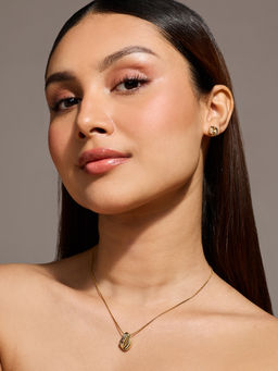 Pipa Bella by Nykaa Fashion - Gold Coffee Bean Pendant Necklace