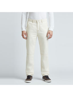 Pepe Jeans - Off White Mid Rise Straight Cargo Jeans