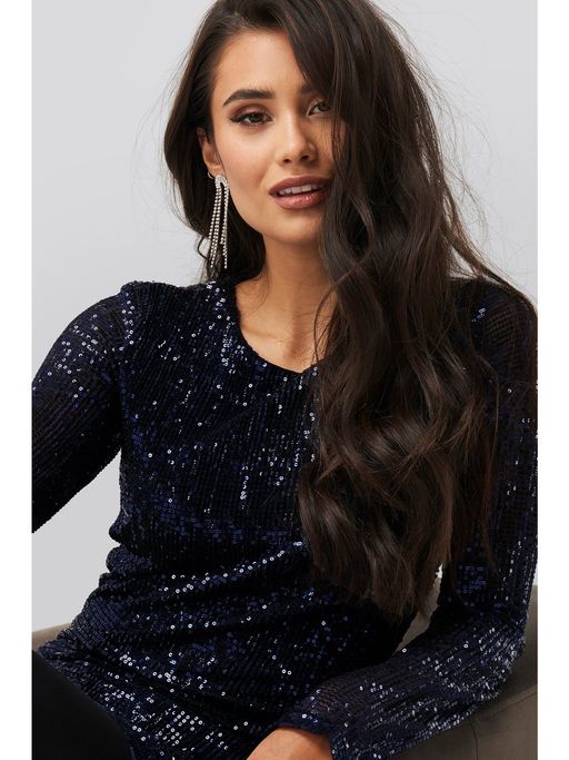 na-kd sequin dress Jacquard Sequin Ruched Hip Mini Dress Offwhite