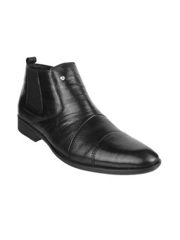 Mochi - Mens Black Boots Mochi Solid-plain Black Chukka Boots